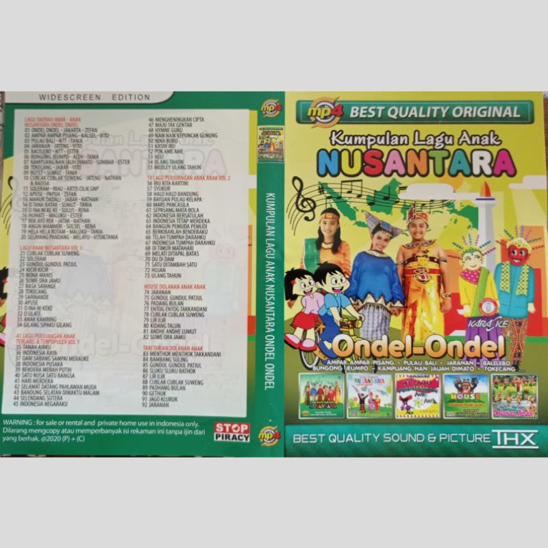 Kaset Mp5 Video Lagu Kumpulan Anak Anak Nusantara