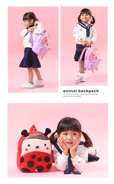 TAS RANSEL SEKOLAH ANAK KARAKTER LUCU - GAJAH HIU MACAN JERAPAH UNICORN SINGA LEBAH KUMBANG ini Bu