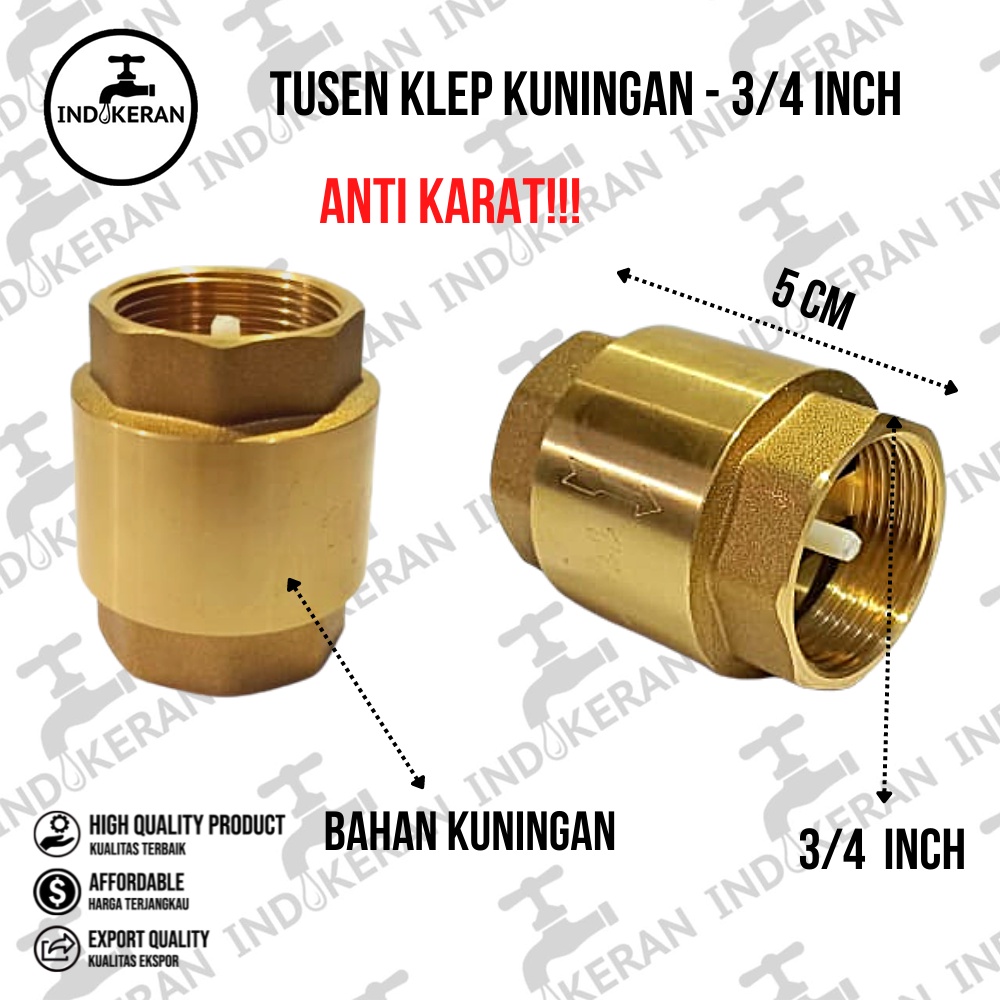 INDOKERAN - Tusen Klep Kuningan - 3/4 Inch