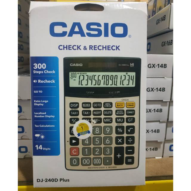 

Casio calculator DJ-240D Plus 14digit original bergaransi