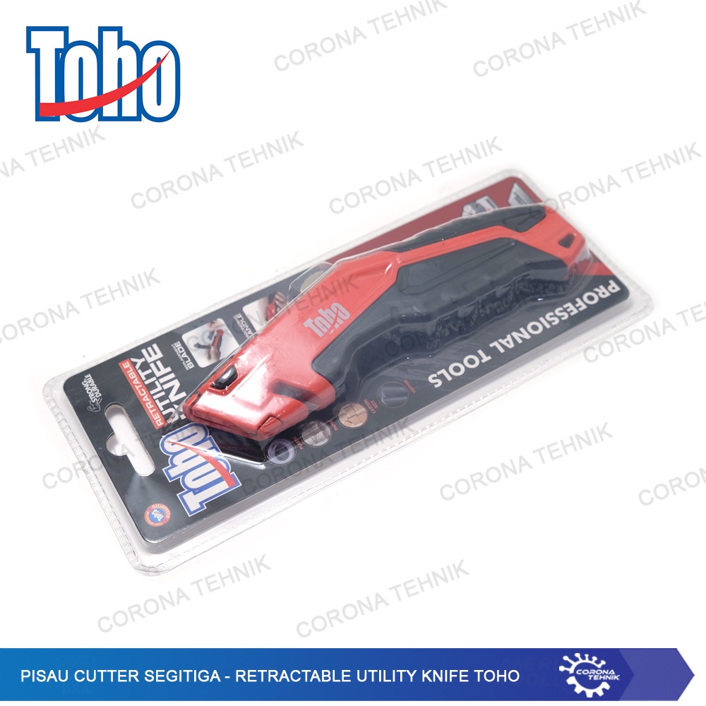 Toho - Pisau Cutter Segitiga - Retractable Utility Knife