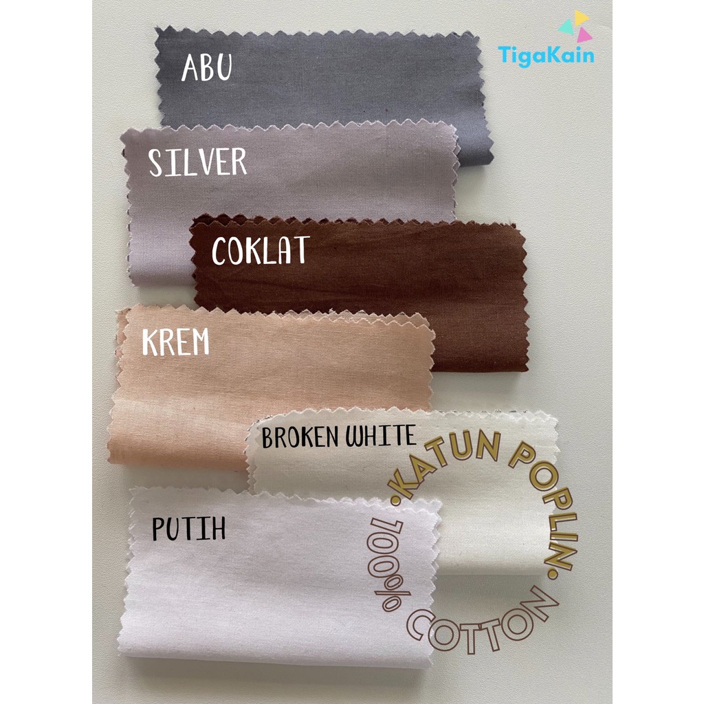 1 Meter Kain Katun Poplin / Popline / Katun Jepang