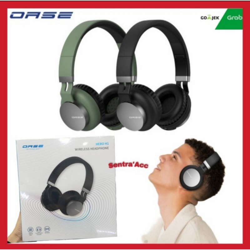 Headset Bluetooth Oase Hero H1 Original Garansi Resmi / Headphone Bluetooth Wireless Oase Hero H1