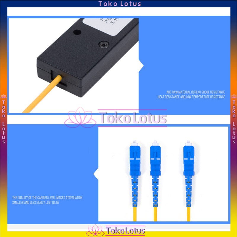 SC Kabel Fiber Optik Splitter 1: 2