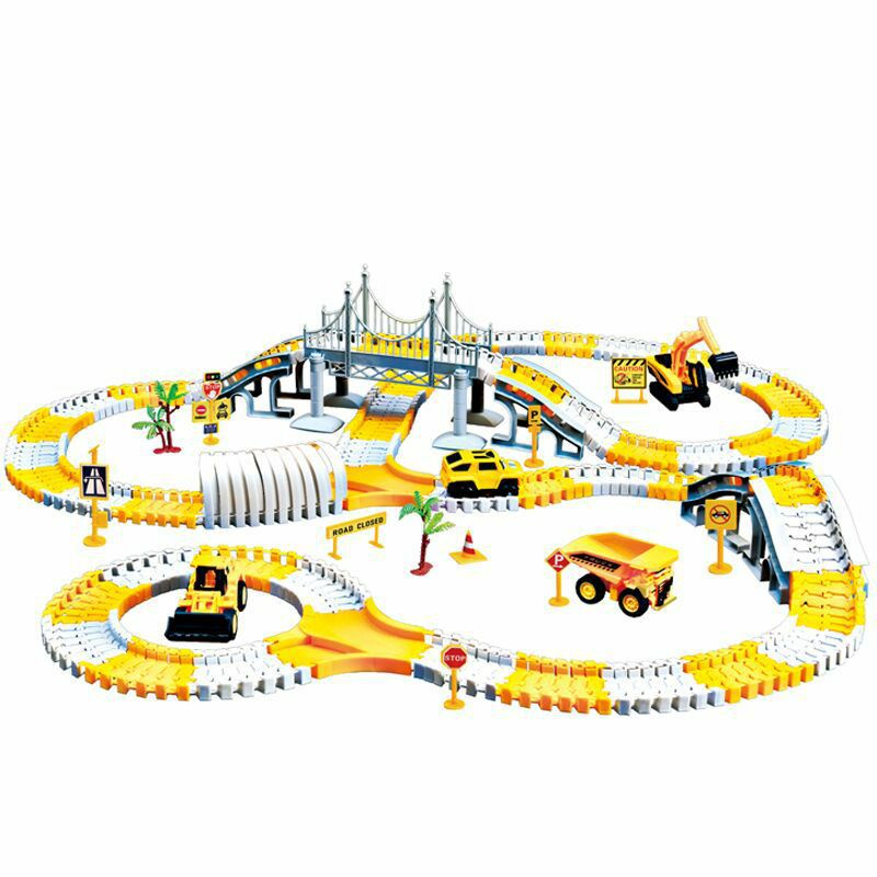 Mainan Puzzle Rel Mobil DIY  / Rail Car DIY / Magic Track / Mobil Balap / city truck