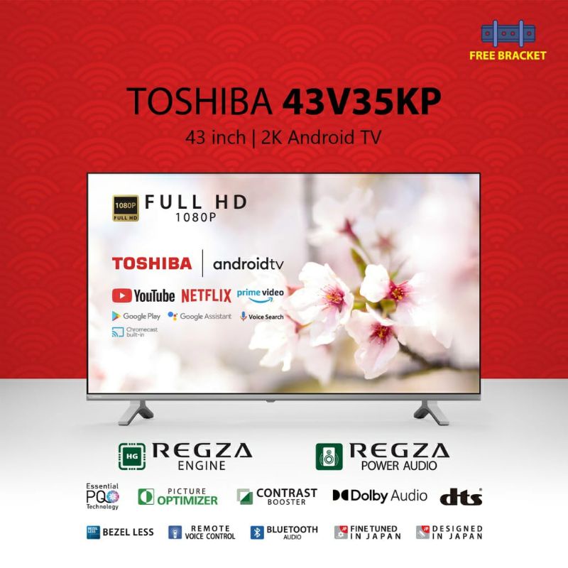 TOSHIBA tv LED android 43inc 43v35KP