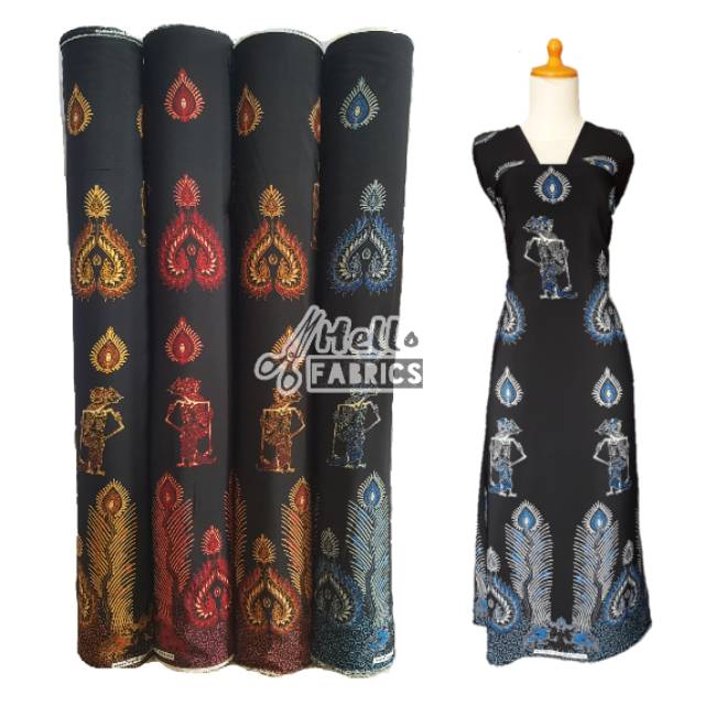 ( BSY LPB-03 ) Kain batik meteran motif wayang bahan batik halus BSY