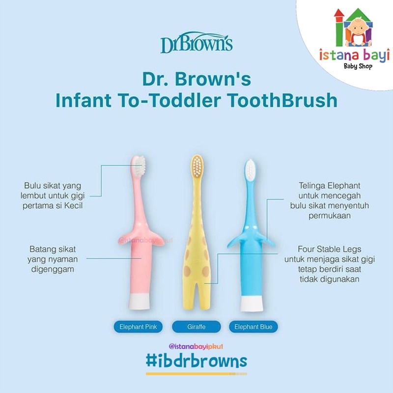 Dr.Brown’s sikat gigi / Dr.Brown's Toothbrush /Sikat Gigi Bayi HG059