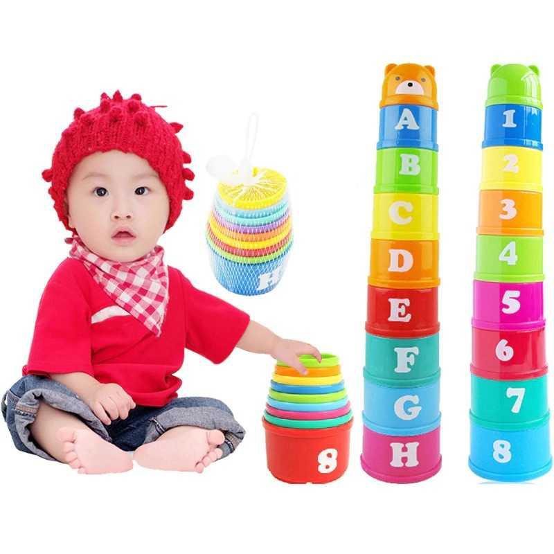 HARKO Mainan Edukasi Anak Tumpuk Cangkir Stack Cup Tower - 6M0O