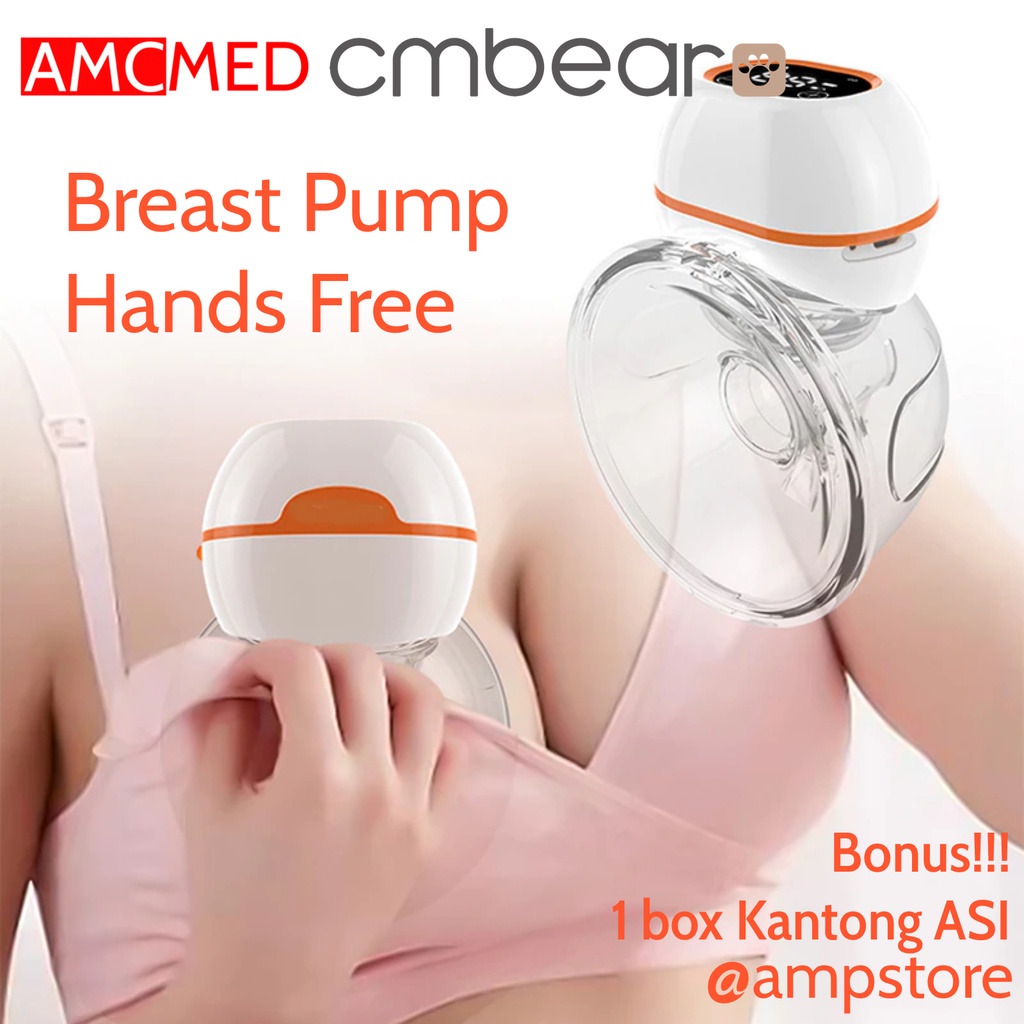 Cmbear X AMCMED Wearable Electric Breast Pump Pompa ASI 3D Cups Smart Wireless Hand-Free