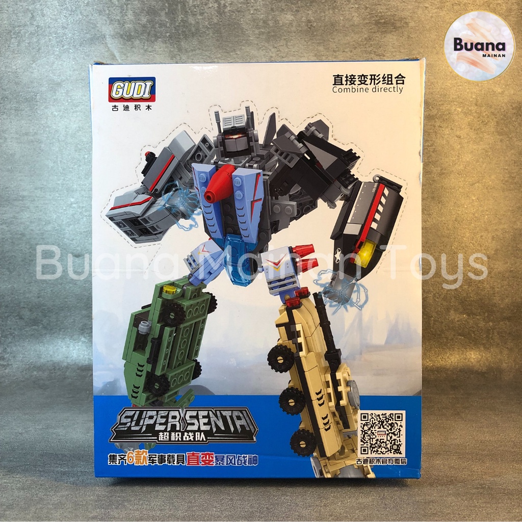 BRICK GUDI SUPER TRANSFORM AUTOBOT SET MAINAN EDUKASI ANAK BRICKS 8717 ROBOT PERANG