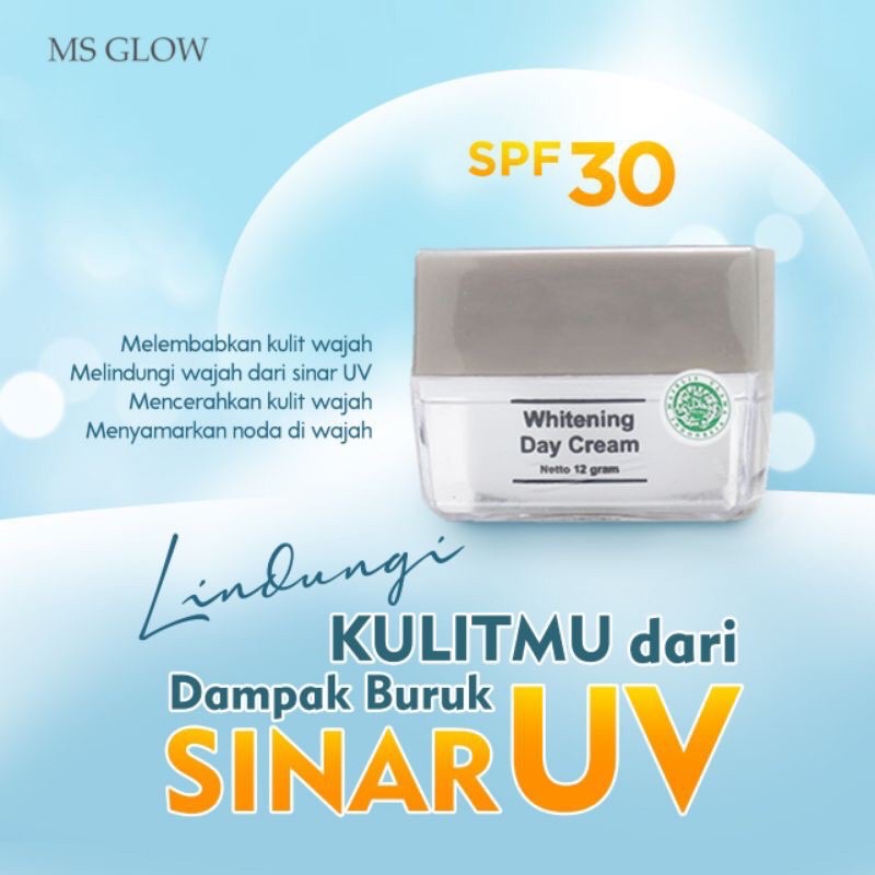 (BISA COD) [Buy 1 Get gift] WHITENING DAY CREAM MS GLOW