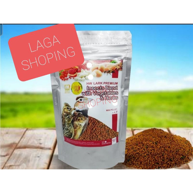 SUPER HW lark premium insect blend pakan voer burung pleci branjangan 220gr