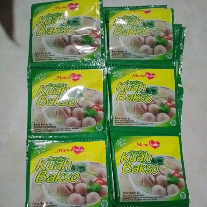

Bumbu bakso mamasuka 1 renceng ( 12 sachet)