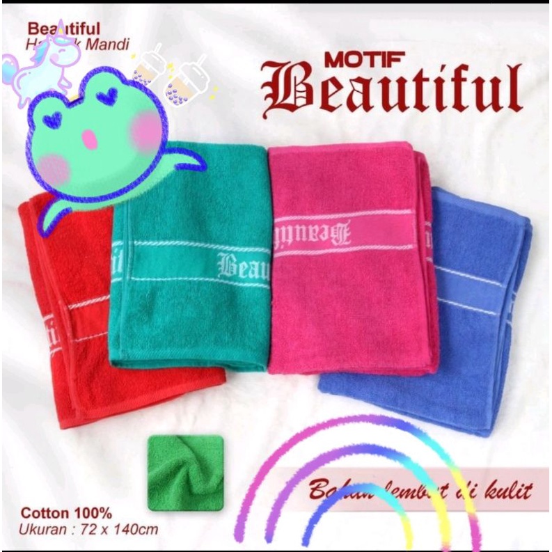 handuk beautiful polos besar / handuk mandi dewasa polos besar / handuk beauty besar