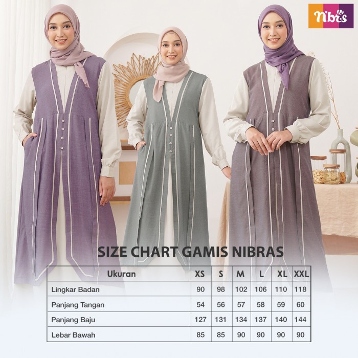 Gamis Nibras NB B66 / Fashion Muslim Gamis Terbaru 2022 / Dress Muslim