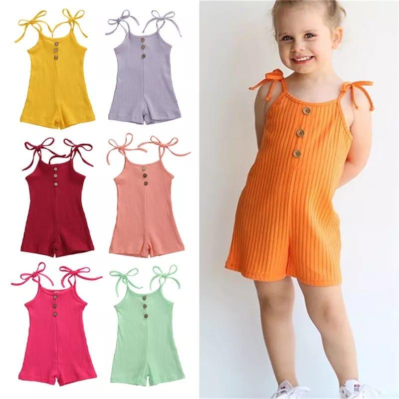 ZASKIYA - Jumpsuit Anak Lala / Jumpsuit Anak Cewek Bahan RIB / Jumpsuit Anak 0-3 tahun Terbaru / Baju Kodok Lucu Anak Perempuan