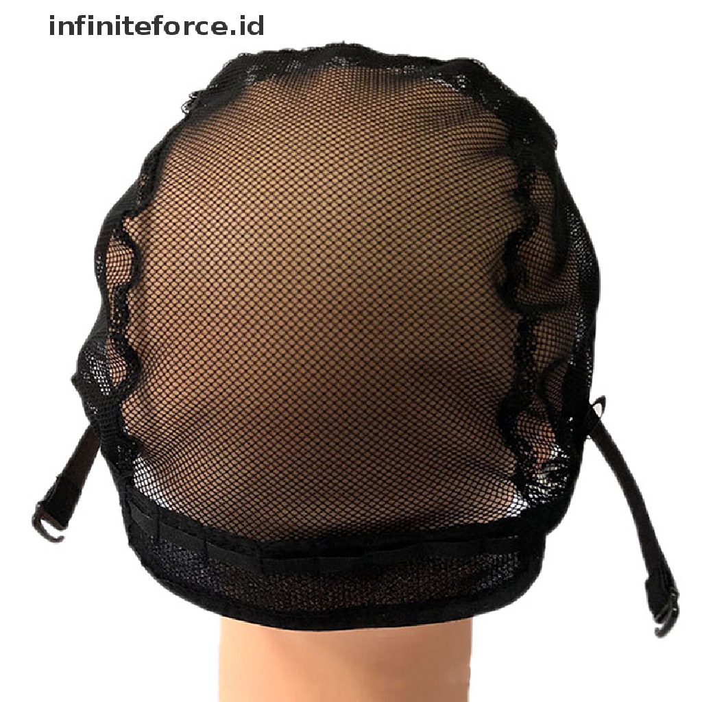 Infiniteforce.id Topi Lace Mesh Cover Kepala Adjustable Untuk Wig