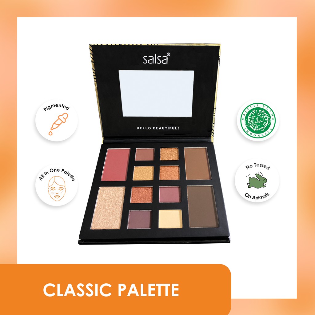 SALSA Rhapsody Face Palette / Palet Eyeshadow Blush On Contour Highlighter -jb