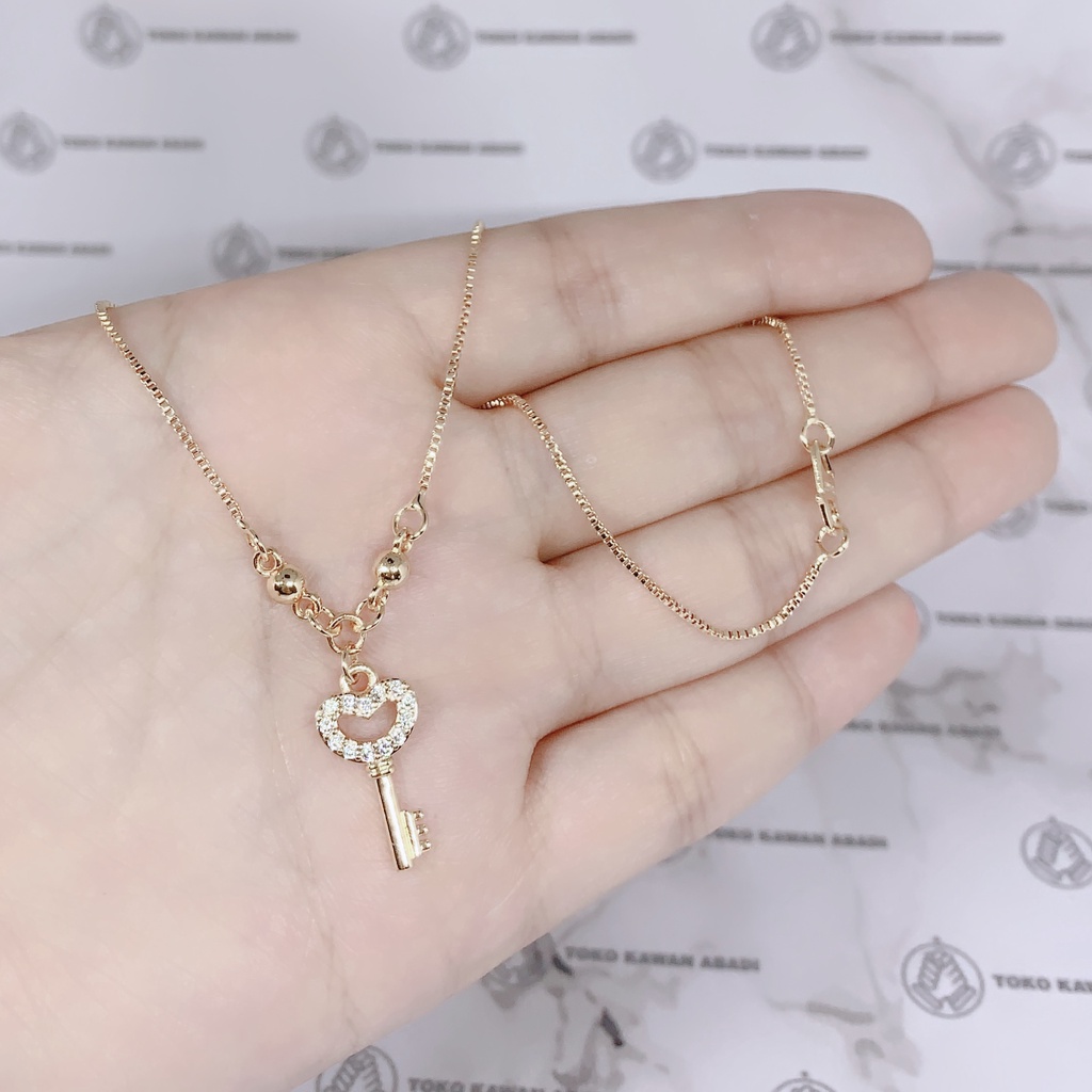 Xuping Gold Kalung Anak Perempuan Liontin Permata Key *14