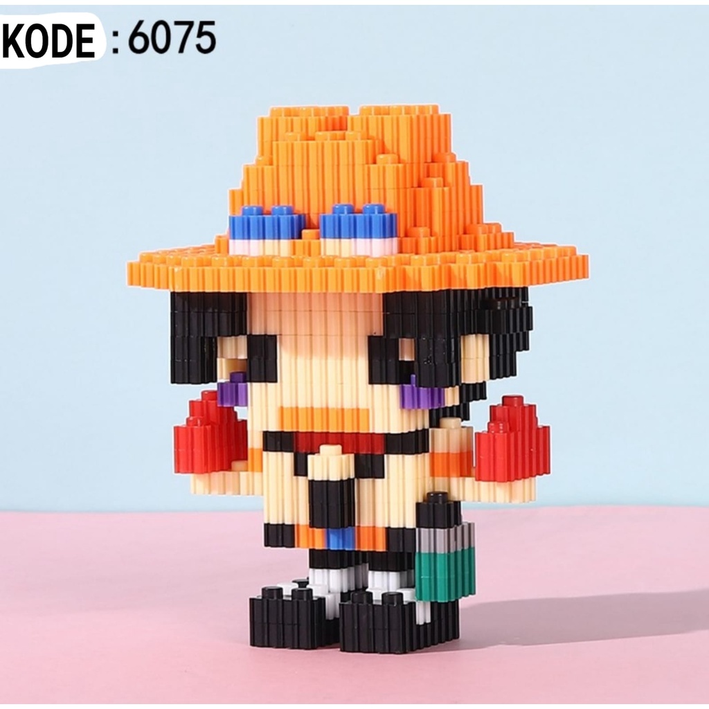 Nano Block One Piece luffy Series mainan balok edukasi anak DIY Bricks Mini