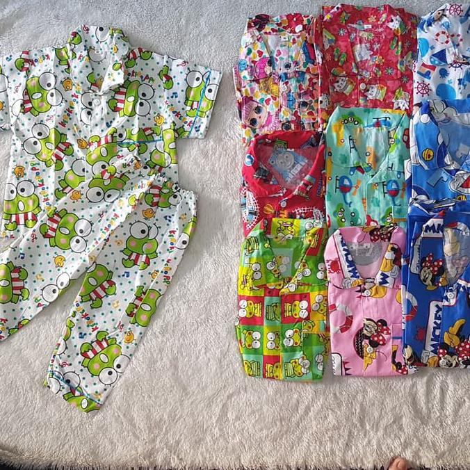 piyama anak murah grosir / baju tidur anak /konveksi piyama anak motif