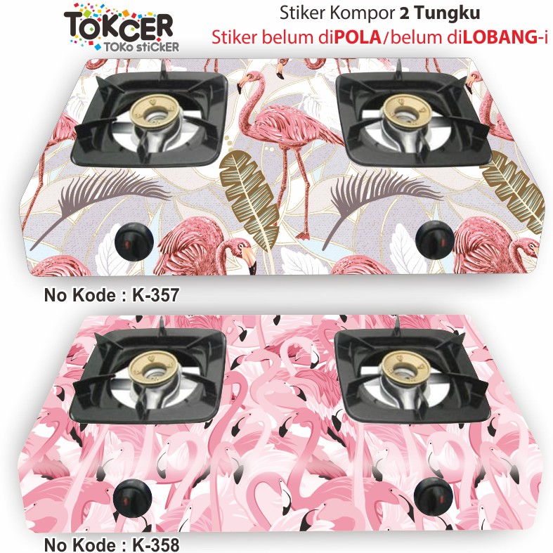 Stiker Kompor 2 Tungku FLAMINGO