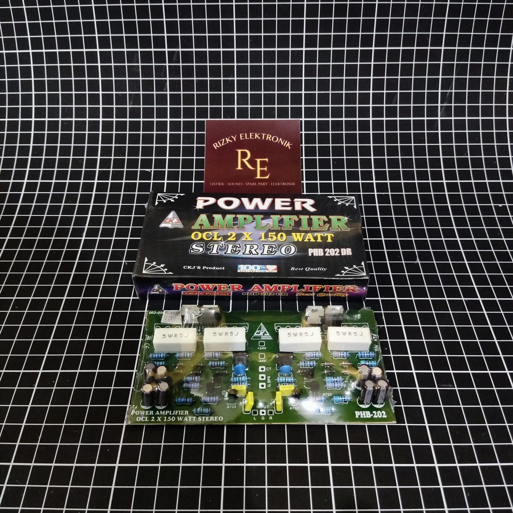 power amplifier ocl 2 x 150 watt stereo merk ckj