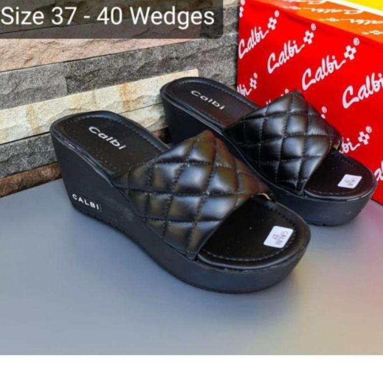 [KODE PRODUK 7NMIQ5088] [ BEST SELLER CALBI ORI LOKAL ] Sandal Wedges Calbi Wanita//Sandal Wedges Da