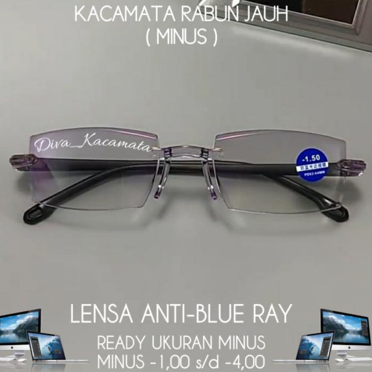 Ready Kacamata Minus Blueray Pria/Wanita | Kacamata Lensa Minus Anti Radiasi | Frame Kacamata Minus 