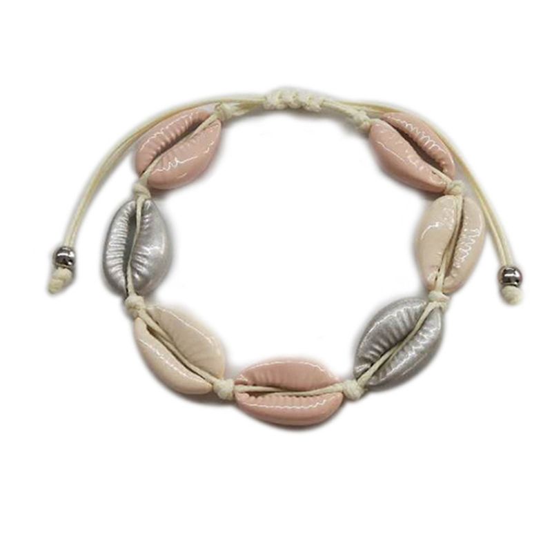 SIY  Simple Women Hand-woven Bracelet Marine Style Color Alloy Shell Girls Bracelets Jewelry Holiday Birthday Gifts