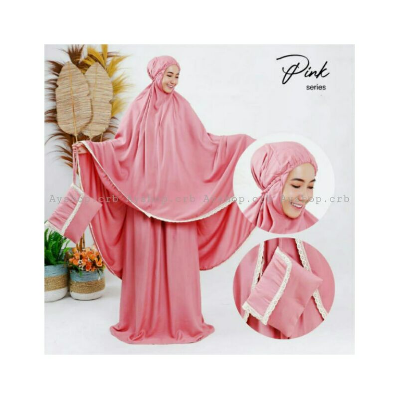 Mukenah Traveling-Mukenah Murah free Tas - Mukenah Renda Traveling free tas