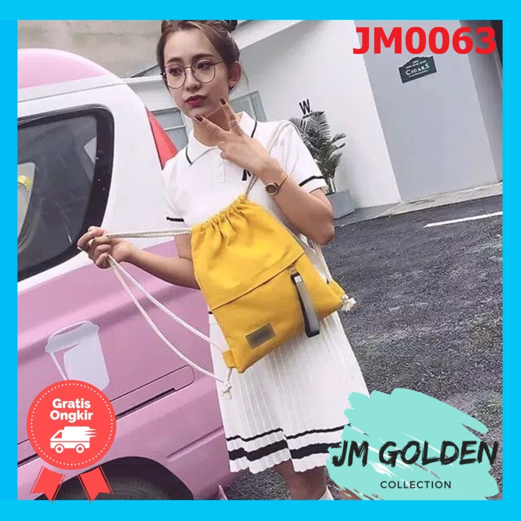 HDS_BAG / JOLLYCOW Tas Ransel Serut Backpack Multifungsi Tas Ransel Wanita Fashion JM0063