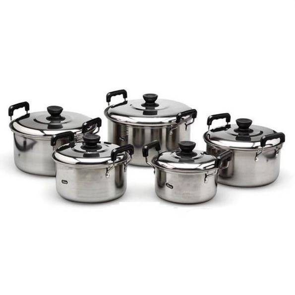 Peralatan Masak Panci Stainless Stell 5 Pcs Kukusan Langseng Steamer