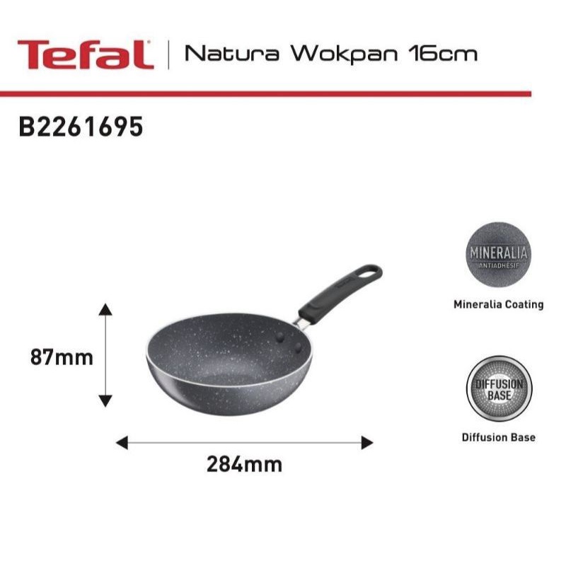 Teflon / Tefal Natura Wokpan 16cm ORI + Buble & Kardus