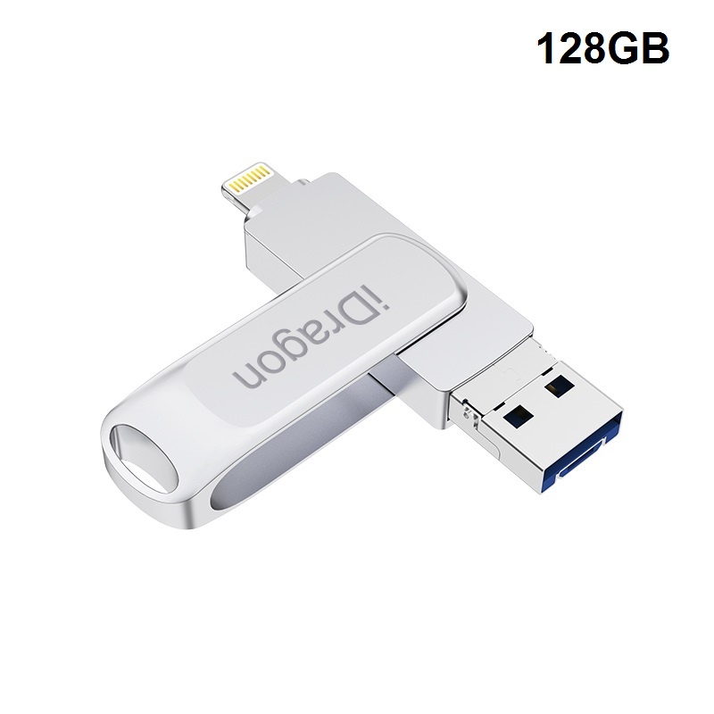 AKN88 - iDRAGON U013A - 3-in-1 Mini USB OTG Flashdrive 128GB Capacity