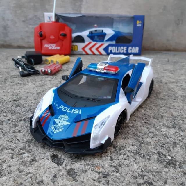 RC CAR POLISI BATRE CAS EDUKASI MAINAN MOBIL REMOTE CONTROL ANAK