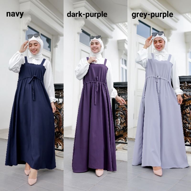 HAVILA MAXI (-+ld 102 pjg137) - Dress Gamis Serut Polos Combi