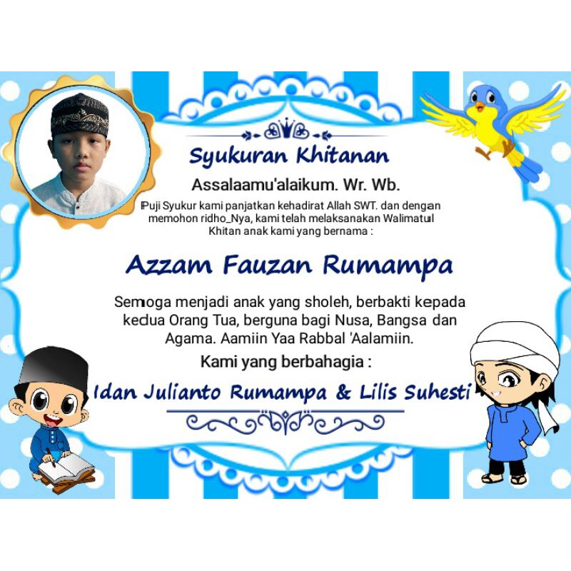 STIKER SYUKURAN KHITANAN FREE REQUEST FOTO MURAH Shopee STIKER SYUKURAN KHITANAN FREE REQUEST FOTO MURAH Shopee