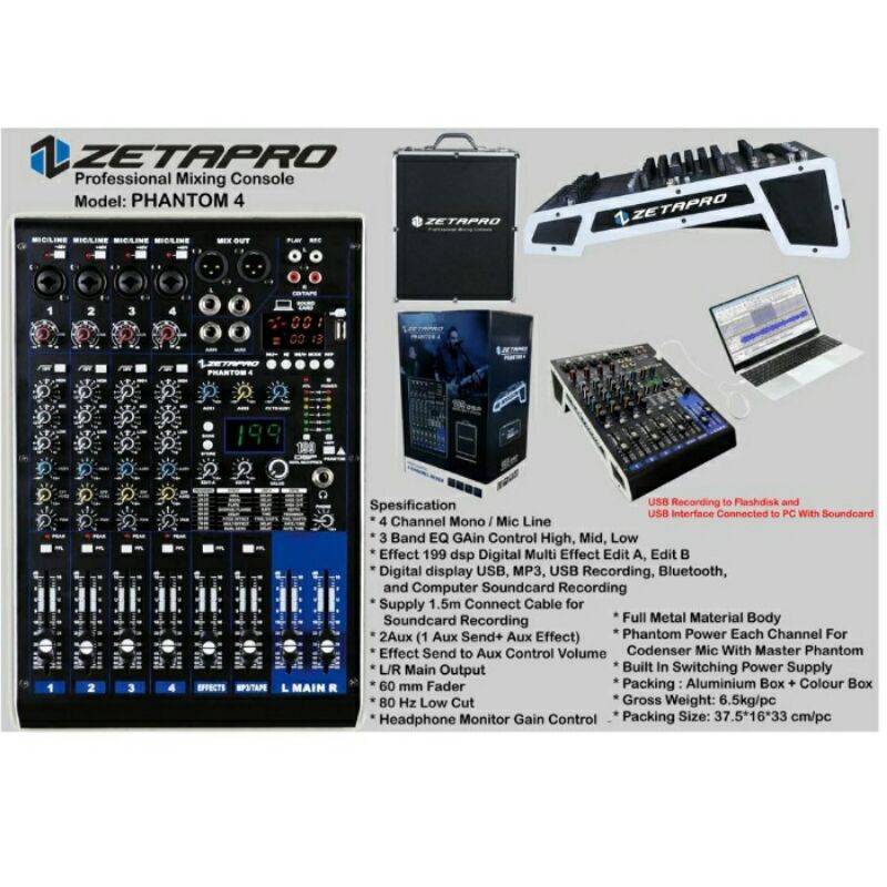 Mixer Audio ZetaPro Phantom 4