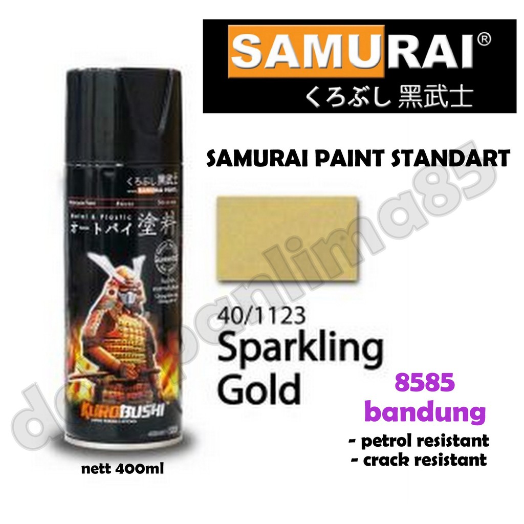 Samurai Paint 1123 SPARKLING GOLD/EMAS METALIC Cat Semprot/PyloxPilox/Pilok/Helm/Motor/Gundam