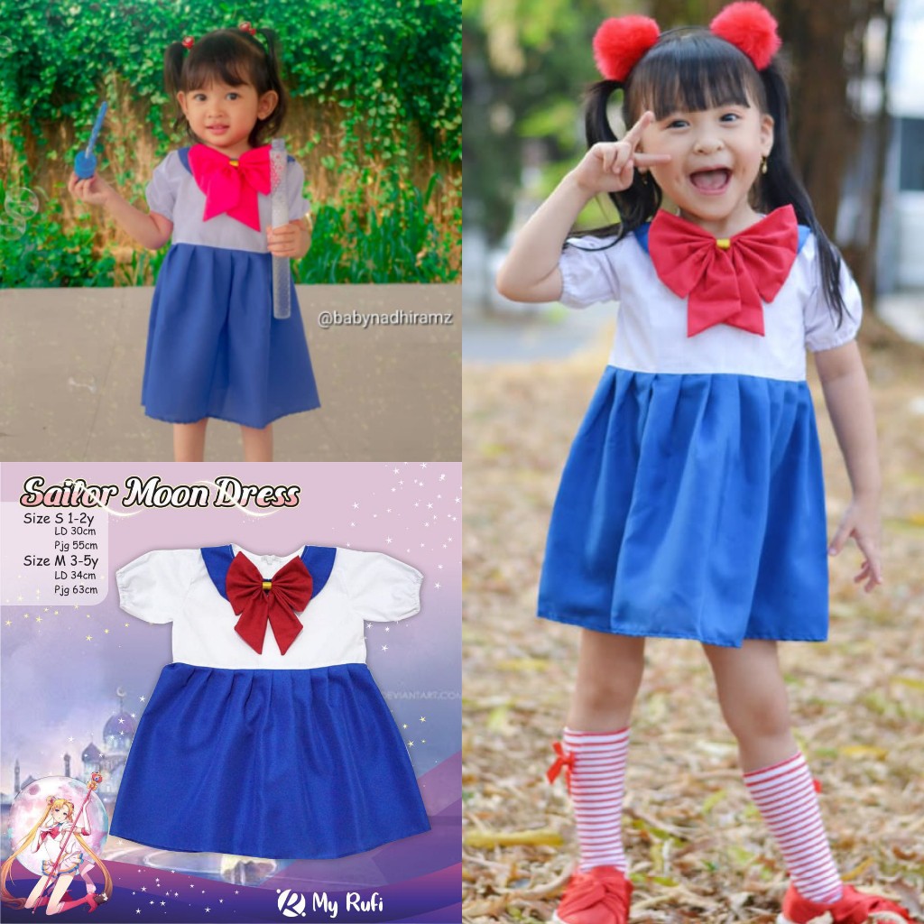 SAILOR MOON DRESS ANAK VARIAN SIZE