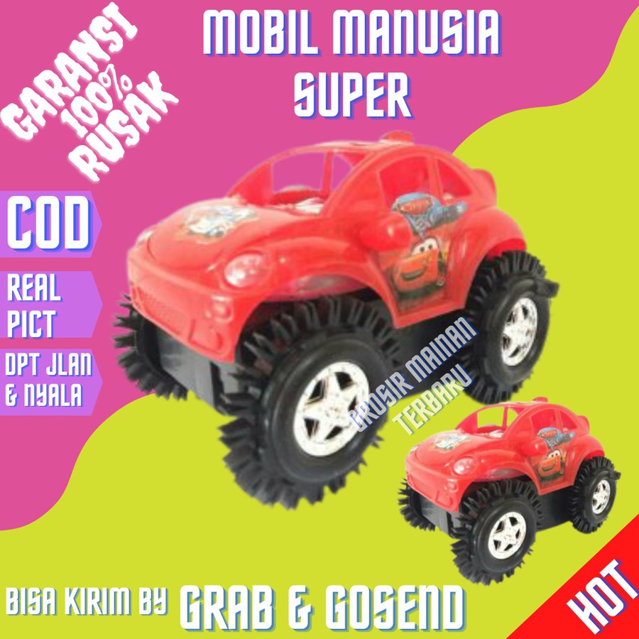 Mobil Polisi Mainan Anak Batre Bunyi Besar Dorong Lampu Nyala Murah