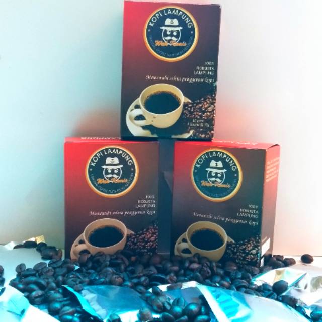 

Kopi Lampung Wak kumis 60g 4 sachet @15g