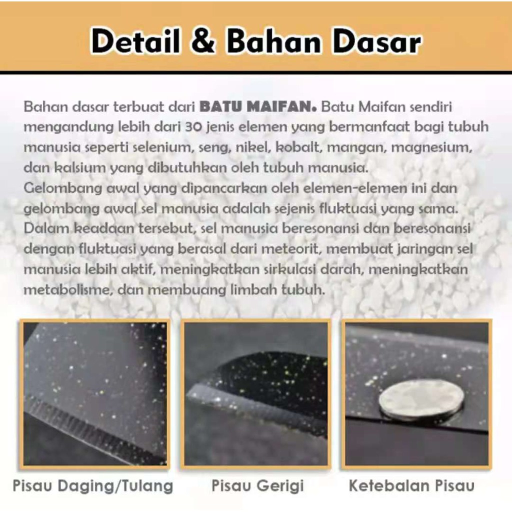 (COD) SET PISAU/SET PISAU MURAH/SET PISAU BATU MAIFAN/SET PISAU DAPUR SERBAGUNA COD (L3)