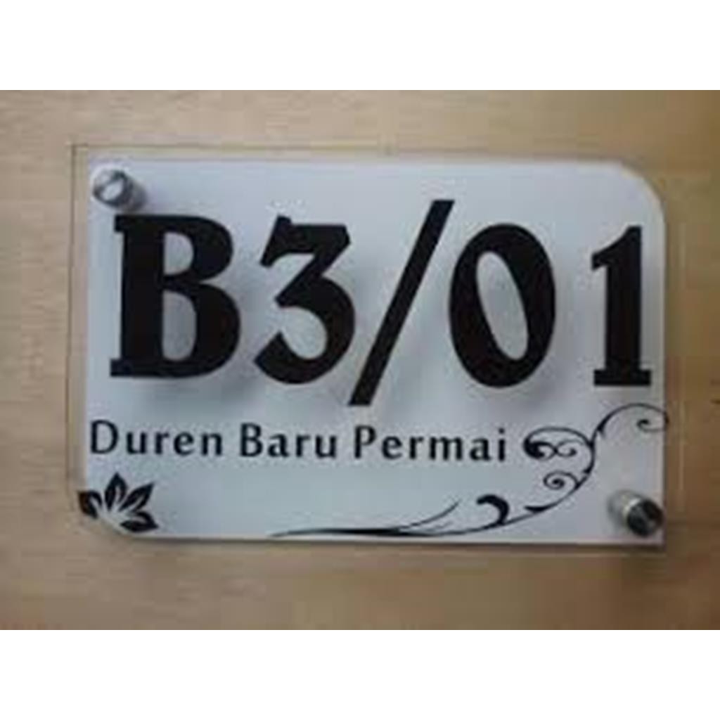 

Papan acrylic / papan nomor rumah