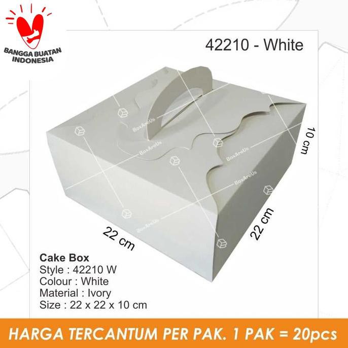 

Produk Terbaik] 42210 White Or Flower | Packaging, Dus Kue, Box Kue, Gift Box - Putih Polos