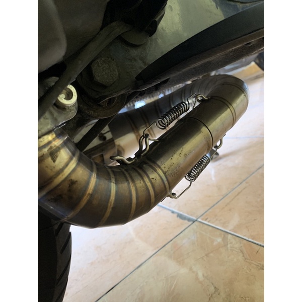 kenalpot Vaspa buang kiri Tawon Lanang Racing Full stainless