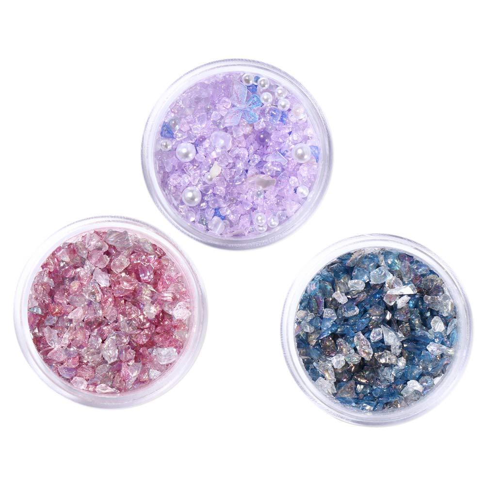 Mxbeauty Hiasan Nail Art Super Glitter Shiny Nail Tips Manikur Aksesoris Warna Campur Perhiasan Kuku AB Rhinestones