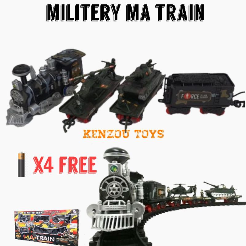 Mainan Set Kereta Api Militer Ma Train / Countruktion Train